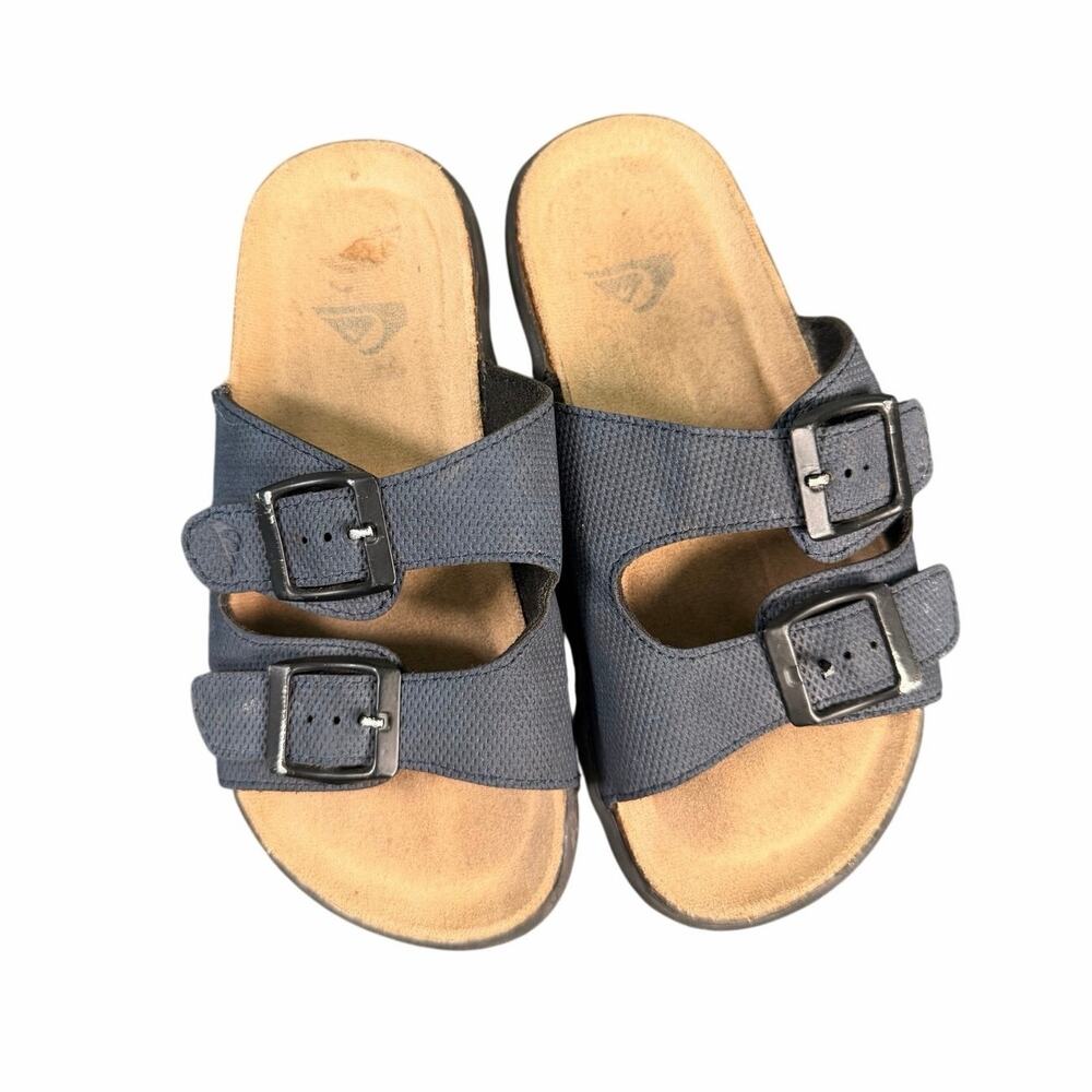 Quiksilver Kids "Smooth Deck" Double Strap Buckle Slide Sandals – Youth Size 13